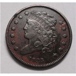 1835 Half cent  VF