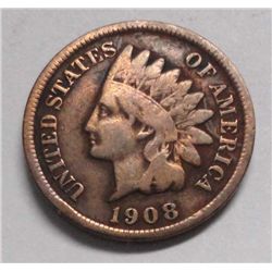 1908S Indian penny  VG