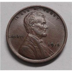 1915 Lincoln penny  Brown XF/AU