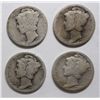 Image 1 : 4 solid date 1921 Mercury dimes