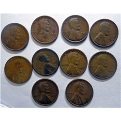 (10)  1922D  Lincoln pennys  Good or better no junk