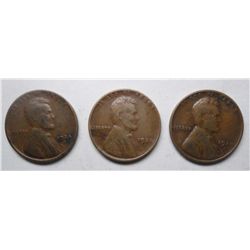(3)  1924D  Lincoln pennys  2  VG and a Fine