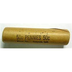 1943 bank wrapped roll (50) Lincoln pennys