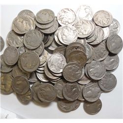 100 Buffalo Nickels full dates.
