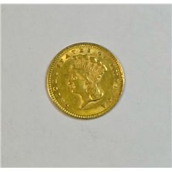 1856  T2 $1 Gold  AU