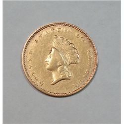 1854 $1.00 GOLD TYPE 2 XF-AU NICE,ORIGINAL