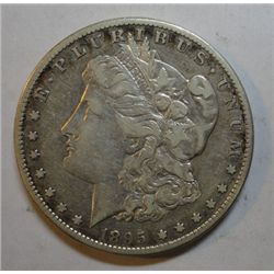 1895-S MORGAN SILVER DOLLAR VF/XF