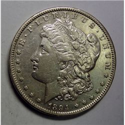 1894 MORGAN DOLLAR BORDERLINE AU