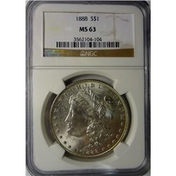 1888 MORGAN DOLLAR NGC MS63