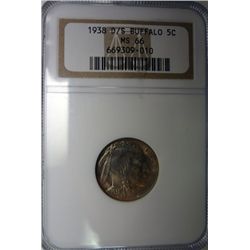 1938-D/S BUFFALO NICKEL NGC MS66