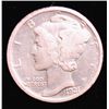 Image 1 : 1921-D MERCURY DIME, ORIGINAL TONING NICE VF/XF