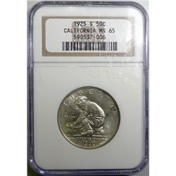 1925-S CALIFORNIA COMMEMORATIVE HALF NGC MS-65