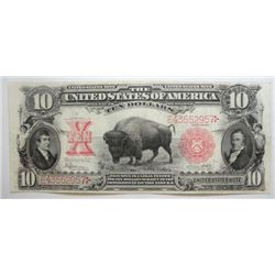 1901 legal tender note $10 BISON  XF/AU
