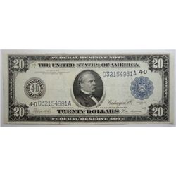 1914 $20 FR  note XF/AU