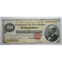 1882  $20 Gold certificate  VF/ XF