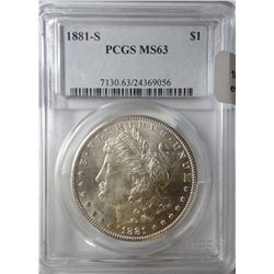 1881S Morgan $  PCGS63