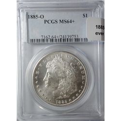 1885O Morgan $ PCGS64+