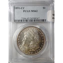 1891CC Morgan $ PCGS62