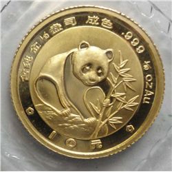 1988  1/10 th oz. gold Panda