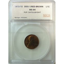 1972 DOUBLE DIE Lincoln penny