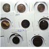 Image 1 : 8 coin collector lot  2 1859 penny  VG but dark