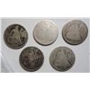 Image 1 : 5 CC Seated Liberty dimes  AG