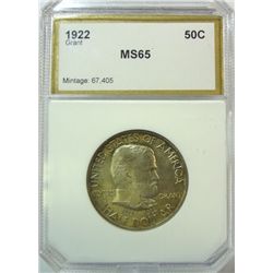 1922 GRANT COMMEMORATIVE HALF PCI MS-65