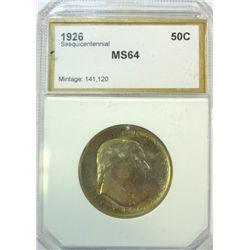 1926 SESQUI HALF PCI MS-64
