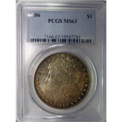 1886 MORGAN DOLLAR PCGS MS64