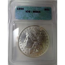 1900 MORGAN DOLLAR ICG MS64