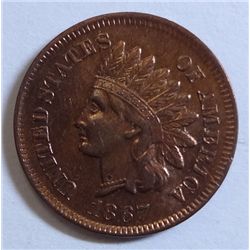 1867 Indian penny  AU R/B