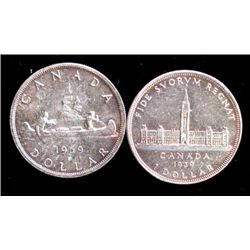 1939 AND 1959 CANADIAN SILVER DOLLARS