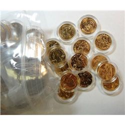 110 24 Kt. GOLD PLATED STATE QUATERS & 39 REG. STATE QUARTERS