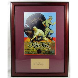 LOU GEHRIG CUT SIGNATURE W/ PICTURE - FRAMED W/ COA