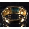 Image 4 : 10K GOLD MENS EMERALD AND DIAMOND RING - SIZE 9