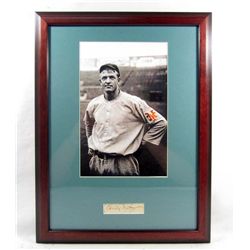 CHRISTY MATHEWSON CUT SIGNATURE W/ PICTURE - FRAMED W/ COA