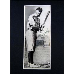 TY COBB SIGNED PHOTO W/ COA