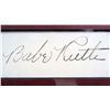 Image 2 : BABE RUTH CUT SIGNATURE W/ PICTURE - FRAMED W/ COA