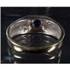 Image 4 : 10K WHITE GOLD MENS SAPPHIRE AND TOPAZ RING - SIZE 9