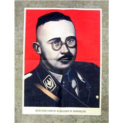 GERMAN NAZI POSTER PROMOTING REICHSFUHRER SS HEINRICH HIMMLER