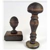 Image 2 : LOT OF 2 GERMAN NAZI WAX SEAL / RUBBER STAMPS W/ WOOD HANDLES