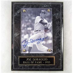 JOE DIMAGGIO SIGNED HALL OF FAME DISPLAY