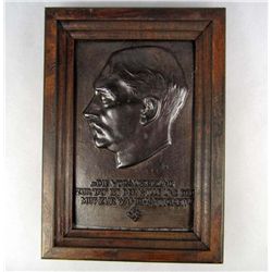 GERMAN NAZI PRESENTATION HITLER WALL PLAQUE