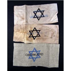 LOT OF 3 GERMAN NAZI HOLOCAUST ARM BANDS