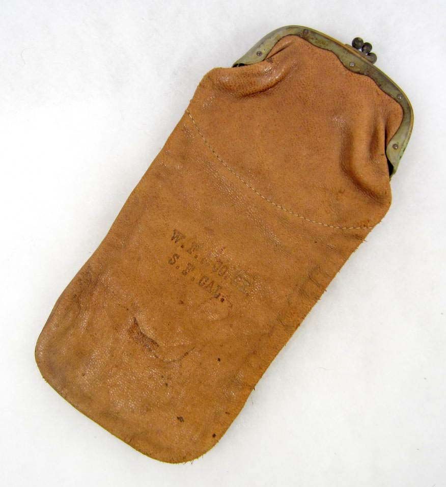 OLD WEST WELLS FARGO AND COMPANY EXPRESS SAN FRANCISCO LEATHER COIN PURSE