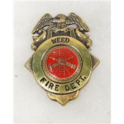 VINTAGE WEEK CALIFORNIA FIRE DEPARTMENT FIREMANS BADGE