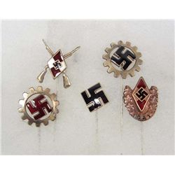 LOT OF 5 GERMAN NAZI STICK PINS