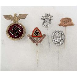 LOT OF 5 GERMAN NAZI STICK PINS