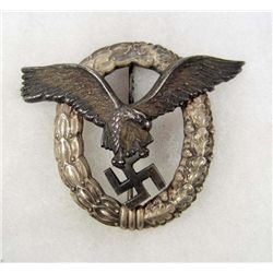RARE GERMAN NAZI LUFTWAFFE PILOT BADGE