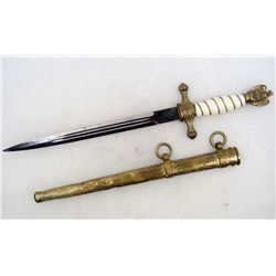 GERMAN NAZI KRIEGSMARINE 2ND PATTERN DAGGER W/ SCABBARD